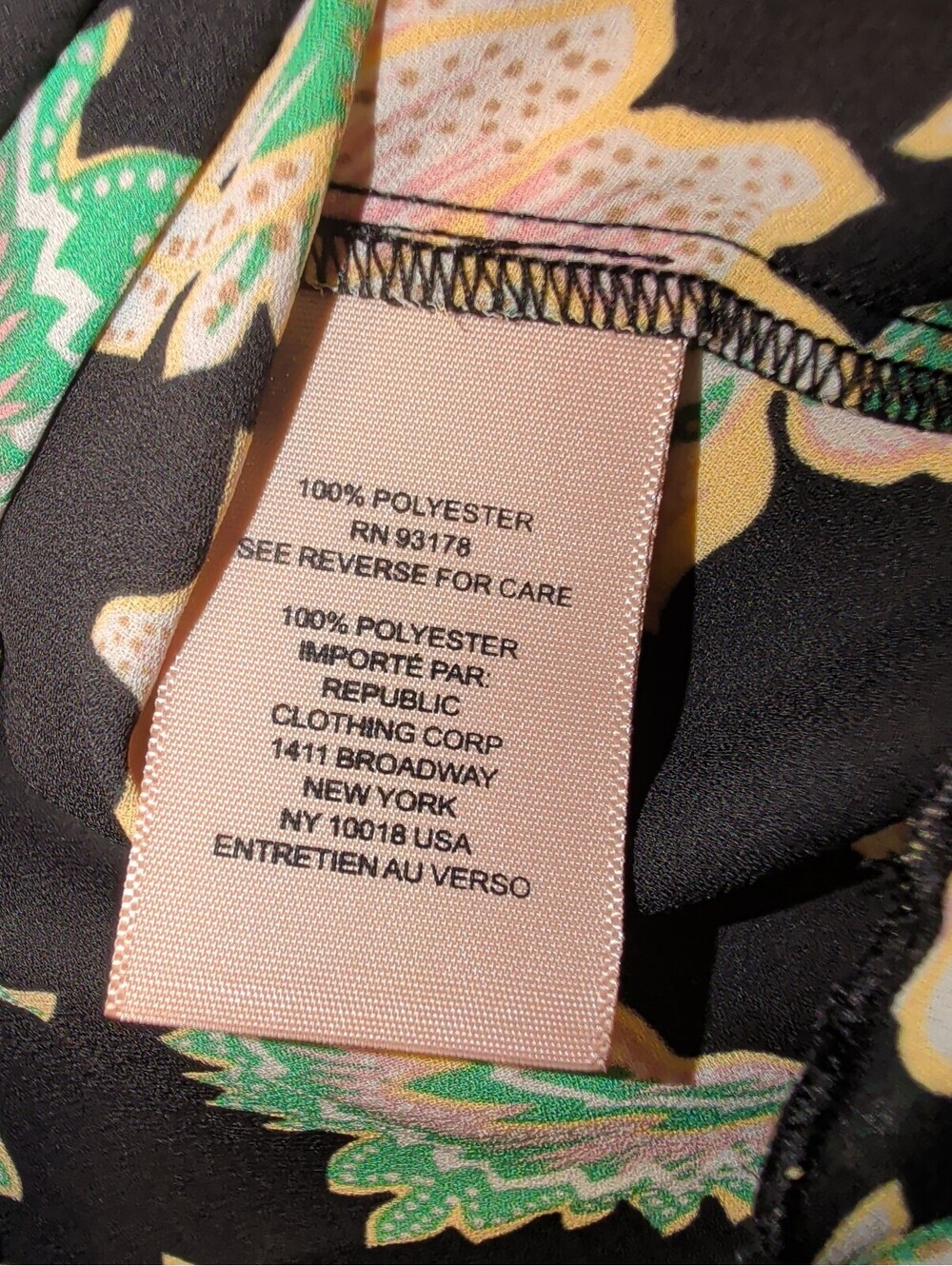 Philosophy Republic Blouse Top Womens XL Black Pink Floral Romantic Coquette New - Picture 7 of 9